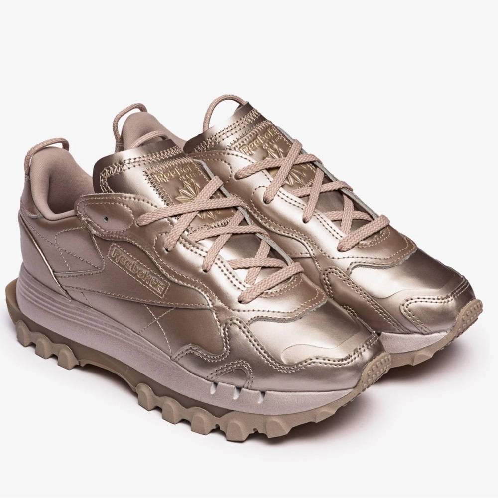 CARDI B Reebok Women's Metallic Gold Sneakers